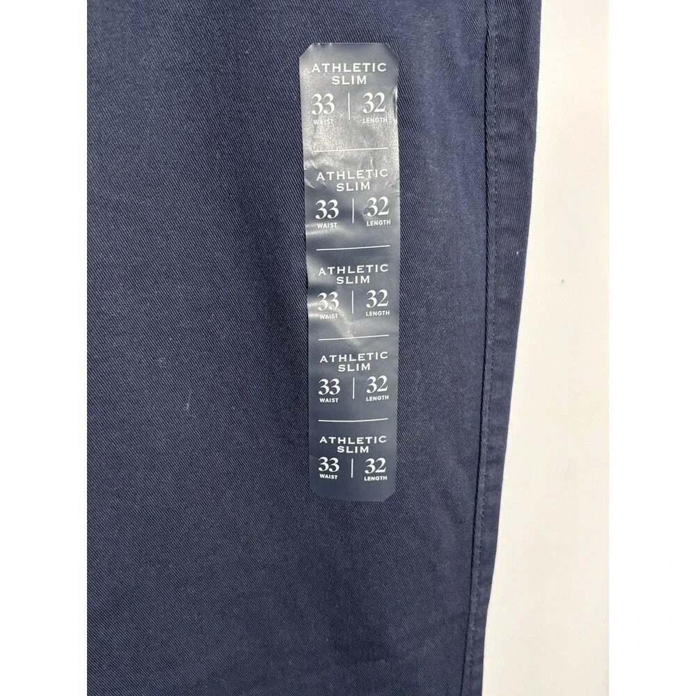 J.Crew Chino Pants Mens 33 32 Blue Navy Athletic Slim Fit New Preppy Office